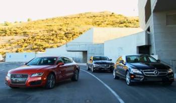 Video: Audi A7 vs Mercedes CLS vs Jaguar XJ