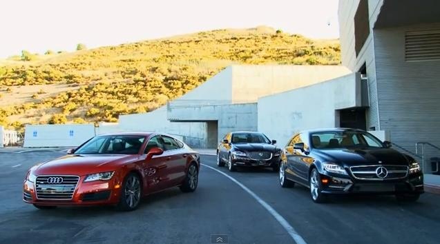 Video: Audi A7 vs Mercedes CLS vs Jaguar XJ