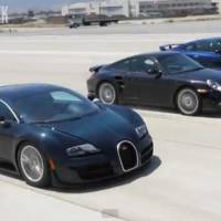 Bugatti Veyron vs Nissan GTR vs Porsche 911 Turbo S Video