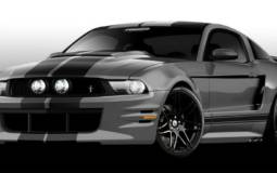 Four 2012 Ford Mustangs at SEMA 2011
