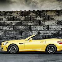 Mercedes SLK 55 AMG and Ducati Streetfighter 848 in Streetfighter Yellow