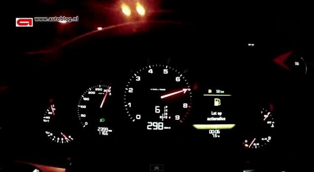 Video: 2012 Porsche 911 Carrera 0 to 300 kmph acceleration