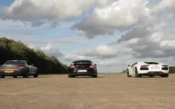 Video: Lamborghini Aventador vs 911 GT2 RS vs SLS AMG