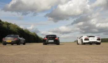 Video: Lamborghini Aventador vs 911 GT2 RS vs SLS AMG