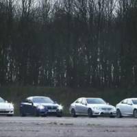 Video: M5 vs Panamera S vs E63 AMG vs XFR