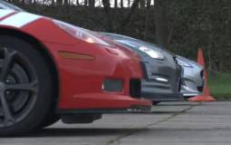Video: Corvette Grand Sport vs Nissan GT-R vs Jaguar XKR