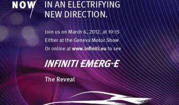 Infiniti Emerg-E Concept Heading to Geneva