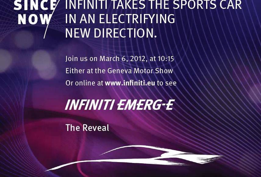 Infiniti Emerg-E Concept Heading to Geneva