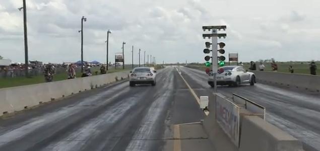 Lucky Nissan GTR Avoids Crashing Side Walls