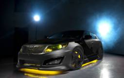 Dark Knight and his Kia Optima Batmobile