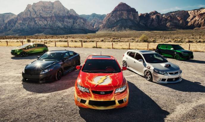Justice League of superhero cars made by Kia landed at the SEMA Show