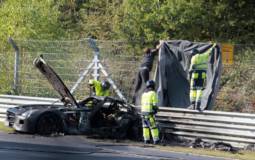 Mercedes-Benz SLS AMG Black Series prototype burns on the Ring