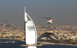 Aston Martin Vanquish on the top of Dubai