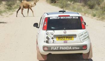 Fiat Panda drives from Cape Town to London