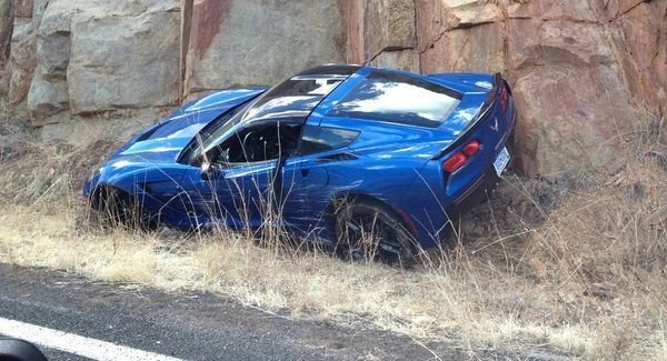 First Chevrolet Corvette Stingray crash