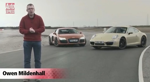 Video: Porsche 911 Carrera 4S vs Audi R8 V8