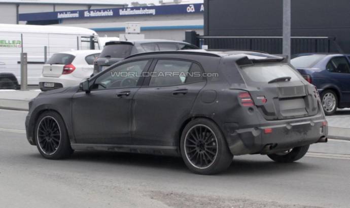 2014 Mercedes-Benz GLA 45 AMG spied near Nurburgring