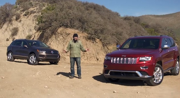 Video: 2014 Jeep Grand Cherokee vs VW Touareg