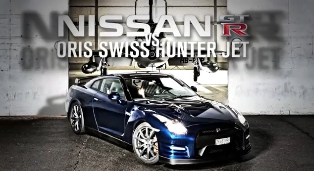 Video: Nissan GT-R goes after a jet-fighter