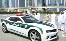 Chevrolet Camaro SS dressed in Dubai Police uniform