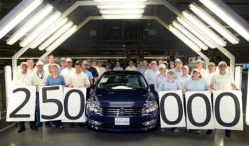 Volkswagen builds its 250.000 Passat in Chattanooga plant