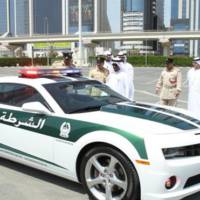 Chevrolet Camaro SS dressed in Dubai Police uniform