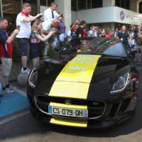 Chris Froome, Le Tour de France winner receives a special Jaguar F-Type