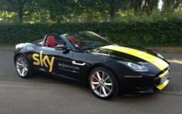 Chris Froome, Le Tour de France winner receives a special Jaguar F-Type