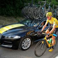 Chris Froome, Le Tour de France winner receives a special Jaguar F-Type