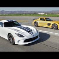 Video: SRT Viper vs Mercedes-Benz SLS AMG Black Series