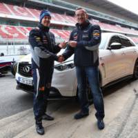 Sebastian Vettel receives an Infiniti FX on his birthday