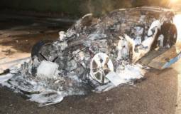 A Jaguar F-Type has turned to ashes in Belgium