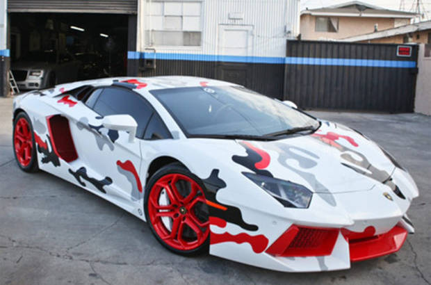Chris Brown's customized Lamborghini Aventador