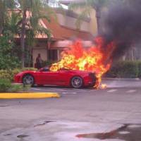 Ferrari F430 burns in Florida