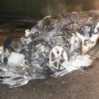 A Jaguar F-Type has turned to ashes in Belgium