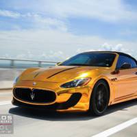 Maserati GranCabrio Gold introduced by Velos Designwerks