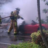 Ferrari F430 burns in Florida