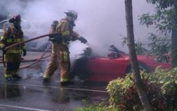 Ferrari F430 burns in Florida