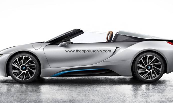 BMW i8 Spyder rendered by Theophilus Chin