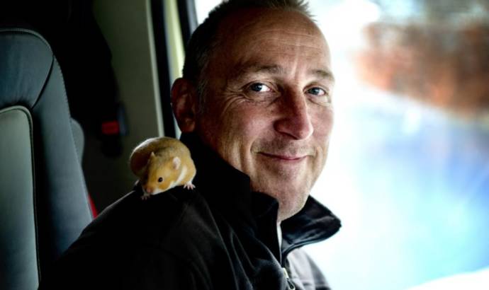 VIDEO: Charlie, the hamster, steers a Volvo FMX truck