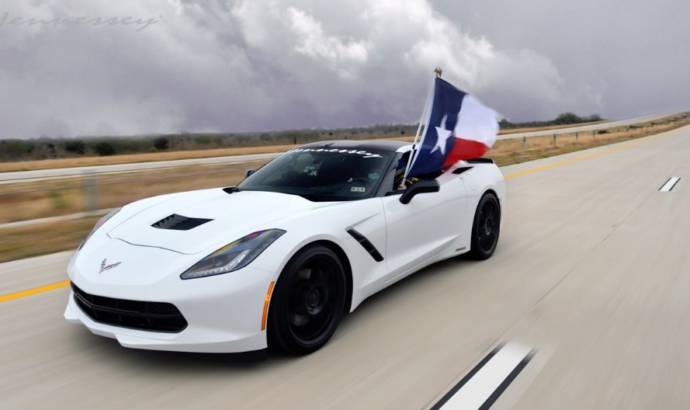 2014 Chevrolet Corvette Stingray by Hennessey hits 200 mph on Texas Highway (+Video)