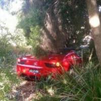 Ferrari 458 Spider crashed  in Australia