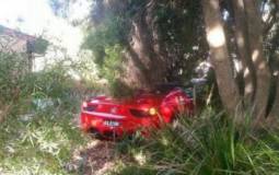 Ferrari 458 Spider crashed  in Australia
