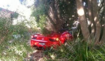 Ferrari 458 Spider crashed  in Australia