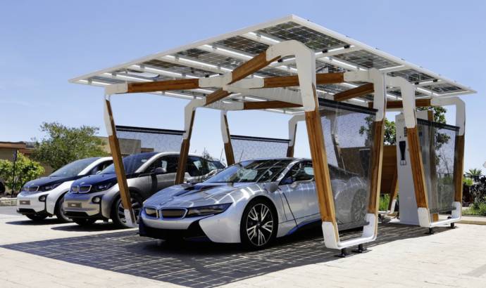 BMW Solar Carport introduced for i8 charging needs