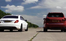 VIDEO Porsche Cayenne Turbo S vs Mercedes S63 AMG