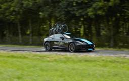 A one-off Jaguar F-Type R Coupe is a support vehicle for Tour de France