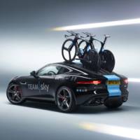 A one-off Jaguar F-Type R Coupe is a support vehicle for Tour de France