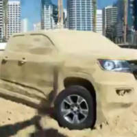 2015 Chevrolet Colorado sand sculpture