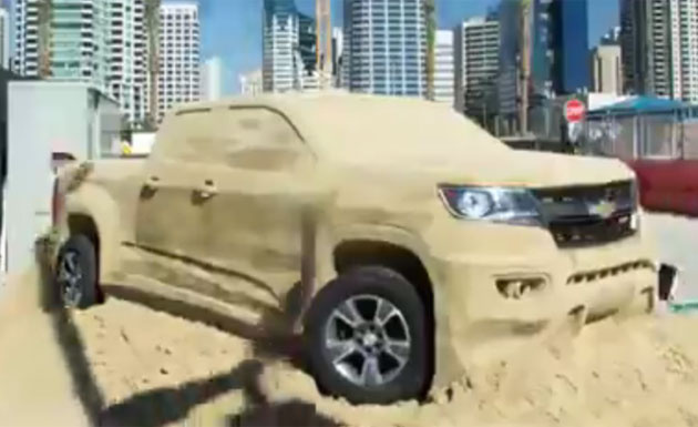 2015 Chevrolet Colorado sand sculpture